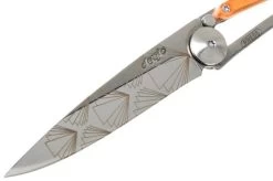 Deejo Tattoo Colours 27g, Orange, Symmetry 9AP023 Pocket Knife -Optimal Knife Shop DJ9AP023 03 deejo