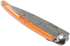 Deejo Tattoo Colours 27g, Orange, Symmetry 9AP023 Pocket Knife -Optimal Knife Shop DJ9AP023 04 deejo