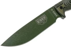 ESEE Model 6 OD Green Blade 3D OD Green-Black G10 Survival Knife 6POD-003 Black Sheath + Clip Plate -Optimal Knife Shop EE 6POD 003 03 esee knives