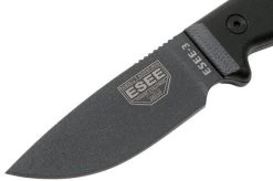 ESEE Model 3 Tactical Gunsmoke Black 3PTGB, Black G10 Handle And Kydex Sheath -Optimal Knife Shop EE ESEE 3PTGB 03 esee knives