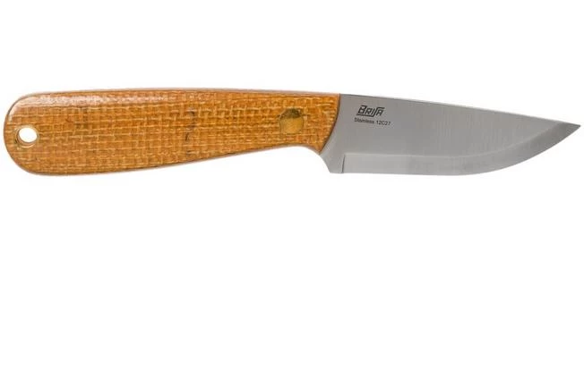 Brisa Necker 70, 001 Scandi Mustard Micarta, Neck Knife 4 Brisa Necker 70, 001 Scandi Mustard Micarta, Neck Knife - Image 2