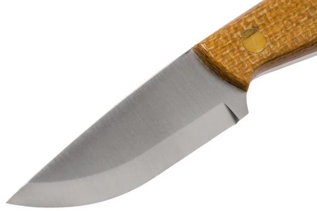 Brisa Necker 70, 001 Scandi Mustard Micarta, Neck Knife 5 Brisa Necker 70, 001 Scandi Mustard Micarta, Neck Knife - Image 3