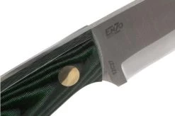 Enzo Necker 70, Green Micarta, Leather Sheath 9804 -Optimal Knife Shop ENZ 9804 04 enzo necker 70 enz 9804 04