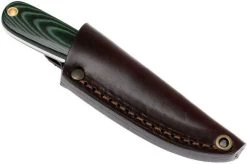 Enzo Necker 70, Green Micarta, Leather Sheath 9804 -Optimal Knife Shop ENZ 9804 07 enzo necker 70 enz 9804 07