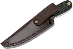 Enzo Necker 70, Green Micarta, Leather Sheath 9804 -Optimal Knife Shop ENZ 9804 08 enzo necker 70 enz 9804 08