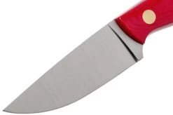 Brisa Necker 70 Alice, Red Micarta, Leather Sheath 9819 -Optimal Knife Shop ENZ 9819 03 enzo enz 9819 03
