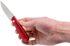 Brisa Necker 70 Alice, Red Micarta, Leather Sheath 9819 -Optimal Knife Shop ENZ 9819 06 enzo enz 9819 06