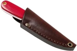 Brisa Necker 70 Alice, Red Micarta, Leather Sheath 9819 -Optimal Knife Shop ENZ 9819 07 enzo enz 9819 07