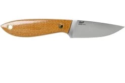 Brisa Bobtail 80 Mustard Micarta Handle, 12C27, Multi-carry Sheath 9951 -Optimal Knife Shop ENZ 9951 02 enzo knives