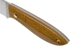 Brisa Bobtail 80 Mustard Micarta Handle, 12C27, Multi-carry Sheath 9951 -Optimal Knife Shop ENZ 9951 05 enzo knives