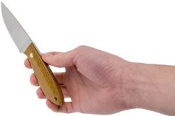 Brisa Bobtail 80 Mustard Micarta Handle, 12C27, Multi-carry Sheath 9951 -Optimal Knife Shop ENZ 9951 06 enzo knives