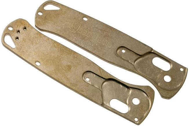 Flytanium Benchmade Bugout Scales, Brass 4 Flytanium Benchmade Bugout Scales, Brass - Image 2