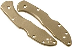 Flytanium Spyderco Delica Scales, Brass