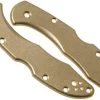 Flytanium Spyderco Delica Scales, Brass -Optimal Knife Shop FLY 457 01 flytanium