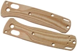 Flytanium Benchmade Mini-Bugout Scales Crossfade, Natural Linen Micarta