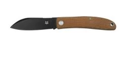 Fox Knives Livri FX-273MCBB Knivesandtools Exclusive, Brown Micarta, Black Slipjoint Pocket Knife