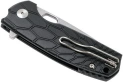 Fox Vox Core FX-604 Black Stonewashed Pocket Knife, Jesper Voxnaes Design -Optimal Knife Shop FOFX 604 04 fox knives