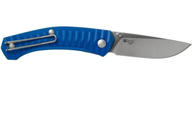 GiantMouse ACE Iona G10 Blue, Satin Pocket Knife, Ansø En Voxnaes Design 4 GiantMouse ACE Iona G10 Blue, Satin Pocket Knife, Ansø En Voxnaes Design - Image 2