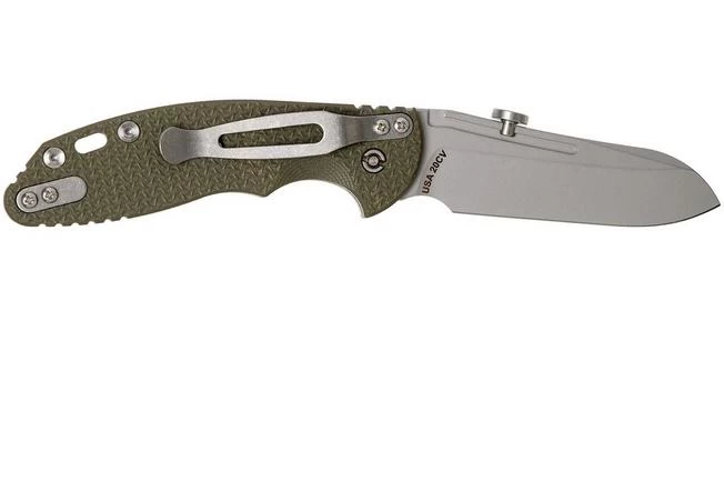 Rick Hinderer XM Slippy 3" Sheepfoot 20CV OD Green G10 Slipjoint Pocket Knife 4 Rick Hinderer XM Slippy 3" Sheepfoot 20CV OD Green G10 Slipjoint Pocket Knife - Image 2