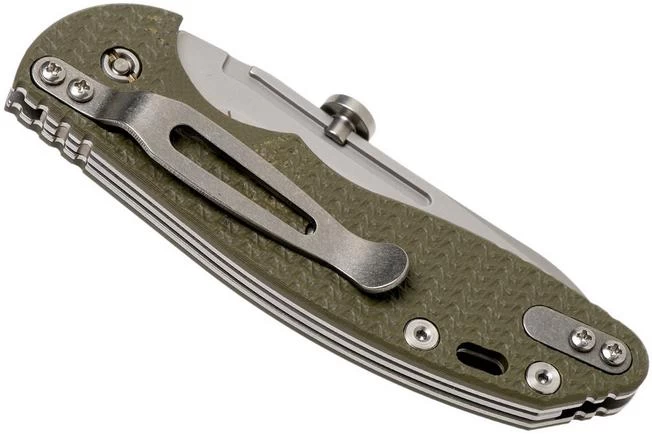 Rick Hinderer XM Slippy 3" Sheepfoot 20CV OD Green G10 Slipjoint Pocket Knife 6 Rick Hinderer XM Slippy 3" Sheepfoot 20CV OD Green G10 Slipjoint Pocket Knife - Image 4