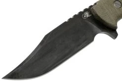 Rick Hinderer Ranch Bowie Green Canvas Micarta, DLC Stonewashed, Bowie Knife -Optimal Knife Shop HRK TRB DLC GM 03 rick hinderer knives
