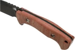 Rick Hinderer Ranch Drop Spanto Battle Black, Red Micarta Survival Knife -Optimal Knife Shop HRK TRH DPBB RM 05 rick hinderer knives