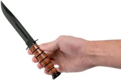 KA-BAR Short 1251, Fixed Knife, Leather Sheath -Optimal Knife Shop KA1251 06 ka bar