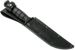 KA-BAR Short 1256, Fixed Knife, Leather Sheath -Optimal Knife Shop KA1256 07 ka bar