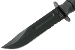KA-BAR Short 1257 Partially Serrated, Fixed Knife, Leather Sheath -Optimal Knife Shop KA1257 03 ka bar