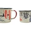 Knivesandtools Enamel Set E-SET-02, Mugs 8 Cm & 10 Cm, Enamel Mugs -Optimal Knife Shop KT E SET 02 01 kato