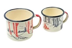 Knivesandtools Enamel Set E-SET-02, Mugs 8 Cm & 10 Cm, Enamel Mugs -Optimal Knife Shop KT E SET 02 03 kato
