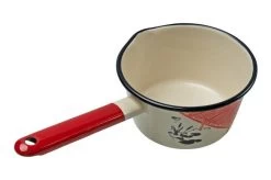 Knivesandtools Enamel Saucepan E-SP14-01, 14 Cm, Enamel Sauce Pan -Optimal Knife Shop KT E SP14 01 03 kato