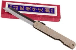 Higonokami Pocket Knife 7,4 Cm SPE1, SK-carbon Fiber, Silver/gold 19 Higonokami Pocket Knife 7,4 Cm SPE1, SK-carbon Fiber, Silver/gold -Optimal Knife Shop KT HIGO SPE1 09 higonokami kt higo spe1 09