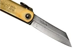 Higonokami Pocket Knife 5 Cm HIGO75BS, SK-carbon Steel, Brass -Optimal Knife Shop KT HIGO75BS 03 higonokami