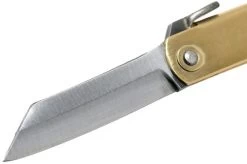 Higonokami Pocket Knife 5 Cm HIGO75RS, SK-carbon Steel, Messing -Optimal Knife Shop KT HIGO75RS 03 higonokami