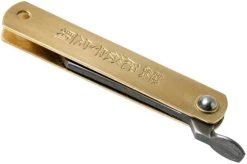 Higonokami Pocket Knife 5 Cm HIGO75RS, SK-carbon Steel, Messing -Optimal Knife Shop KT HIGO75RS 04 higonokami