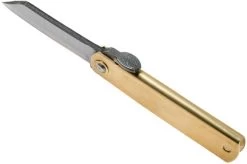 Higonokami Pocket Knife 5 Cm HIGO75RS, SK-carbon Steel, Messing -Optimal Knife Shop KT HIGO75RS 06 higonokami