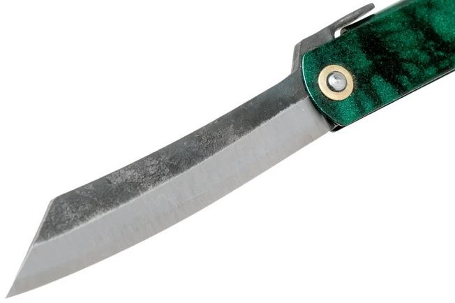 Higonokami Pocket Knife 7.3 Cm HIGOCJB, Blue Paper Steel, Jade Black Green Glitter Enamel 5 Higonokami Pocket Knife 7.3 Cm HIGOCJB, Blue Paper Steel, Jade Black Green Glitter Enamel - Image 3