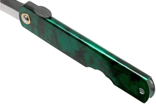 Higonokami Pocket Knife 7.3 Cm HIGOCJB, Blue Paper Steel, Jade Black Green Glitter Enamel 8 Higonokami Pocket Knife 7.3 Cm HIGOCJB, Blue Paper Steel, Jade Black Green Glitter Enamel - Image 6