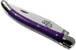 Forge De Laguiole 129INTCVIOBRI 9cm, Violet Micarta, Laguiole Knife -Optimal Knife Shop LA129INTCVIOBRI 04 forge de laguiole