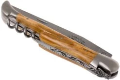 Forge De Laguiole With Corkscrew 22121INOL, Olive Wood -Optimal Knife Shop LA22121INOL 04 forge de laguiole la22121inol 04