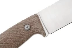 LionSteel M3 M3-CVN Natural Canvas Micarta Fixed Knife -Optimal Knife Shop LI M3 CVN 05 lionsteel