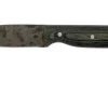 LT Wright Bushbaby HC, 1075, Matte Black Micarta, Leather Sheath, Bushcraft Knife -Optimal Knife Shop LT BUBA BM LS 01 lt wright