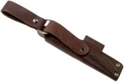 LT Wright Bushbaby HC, 1075, Matte Green Micarta, Leather Sheath, Bushcraft Knife -Optimal Knife Shop LT BUBA NM LS 07 lt wright