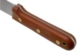 LT Wright Genesis Flat Grind, A2, Matte Natural Micarta, Leather Sheath, Bushcraft Knife -Optimal Knife Shop LT GEN FL NM LS 04 lt wright
