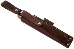 LT Wright Genesis Flat Grind, A2, Matte Natural Micarta, Leather Sheath, Bushcraft Knife -Optimal Knife Shop LT GEN FL NM LS 07 lt wright