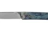 Medford Gentleman Jack S35VN, Tumbled Blade, Faced Galaxy Handle, Silver Hardware Pocket Knife -Optimal Knife Shop MF 21 GJ 04 01 medford