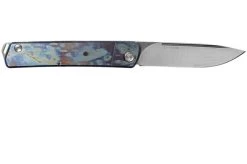 Medford Gentleman Jack S35VN, Tumbled Blade, Faced Galaxy Handle, Silver Hardware Pocket Knife -Optimal Knife Shop MF 21 GJ 04 02 medford