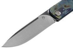 Medford Gentleman Jack S35VN, Tumbled Blade, Faced Galaxy Handle, Silver Hardware Pocket Knife -Optimal Knife Shop MF 21 GJ 04 03 medford