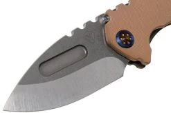 Medford Praetorian Genesis G, Drop S35VN Blade, Coyote G10 & Bronze Ti Handle, Pocket Knife -Optimal Knife Shop MF 21 GN 01 03 medford
